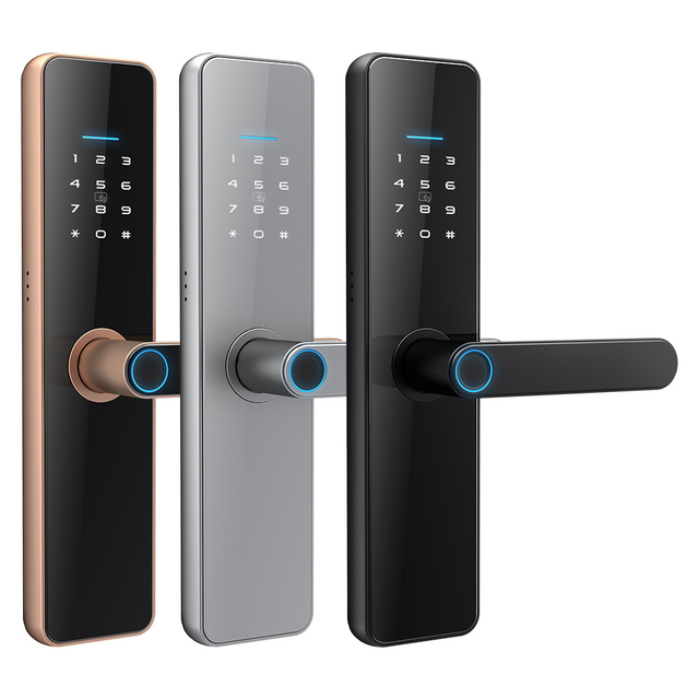 WiFi Tuya Smart Life App Keyless Digital Biometric Electronic Fingerprint Digital Smart Door Lock